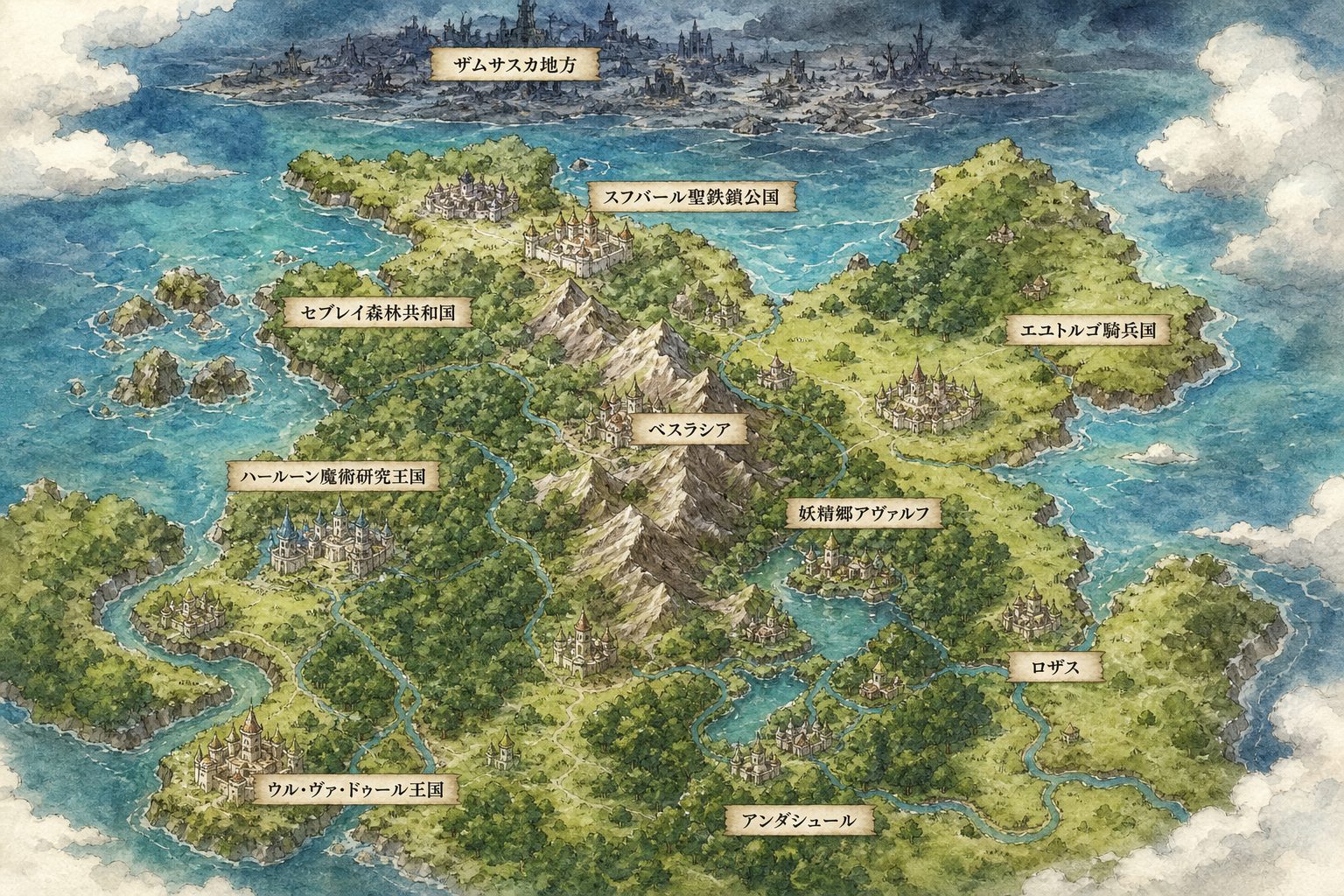 ウルシラ地方の地図